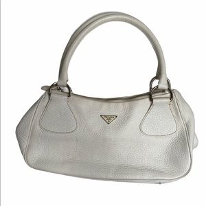 Prada Vitello Daino Pebbled Leather Shoulder Bag